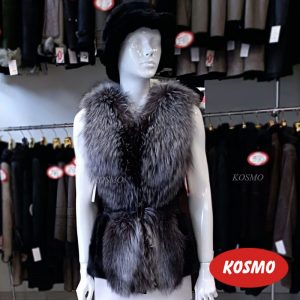 Жилетка из норки и чернобурки