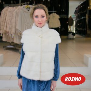 Жилетка из норки, длина 60 см