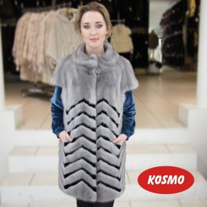 Жилетка из норки с узором